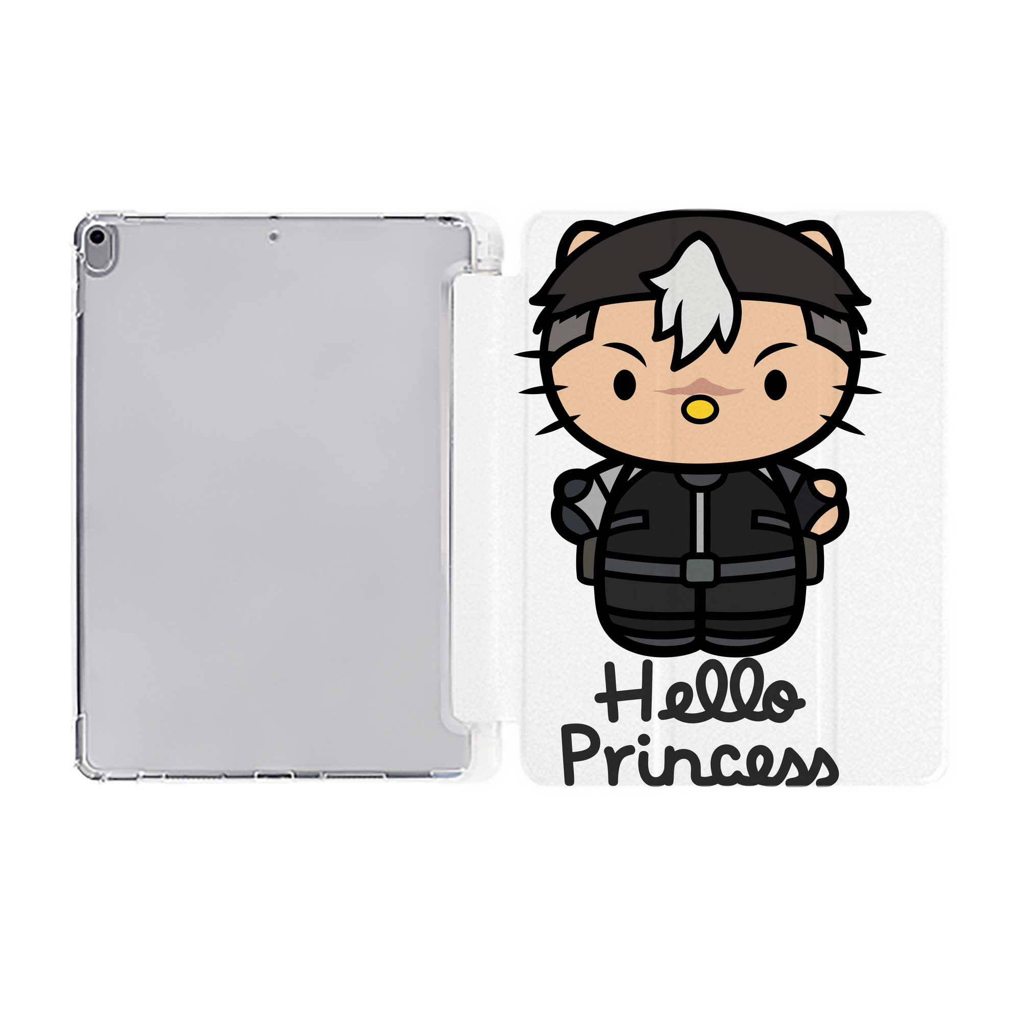（画像用） Hello Kitty ハローキティ IPad ケース ペン収納付き 三つ折りスタンド PUレザー×シリコン 対応機種9.5/10.5/10.9インチ